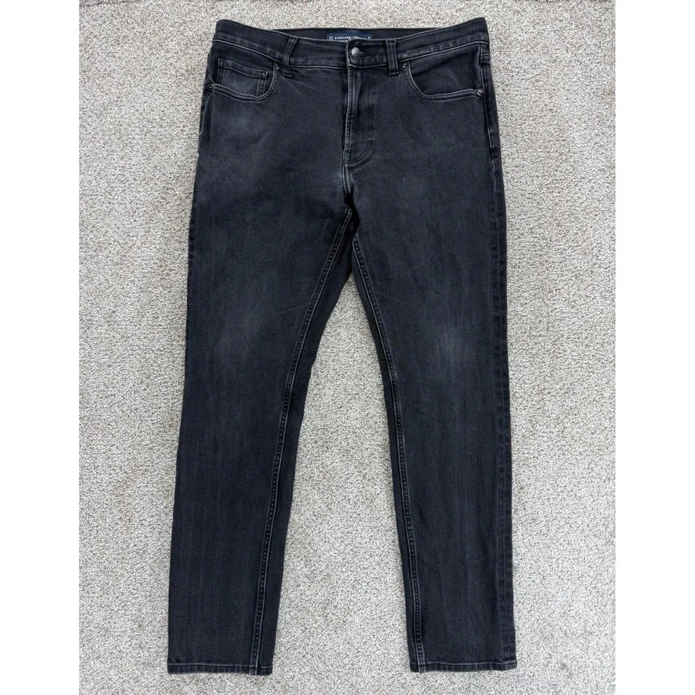 Everlane Uniform Slim 4-Way Stretch Organic Jeans Men's 33x32 (Fits 33x30) Black